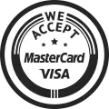 We Accept MasterCard and VISA